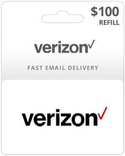 $100 Verizon Prepaid Gift Card