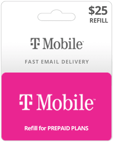 $25 T-Mobile Prepaid Gift Card