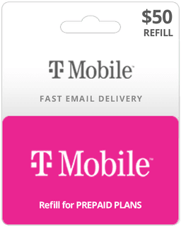 $50 T-Mobile Prepaid Gift Card